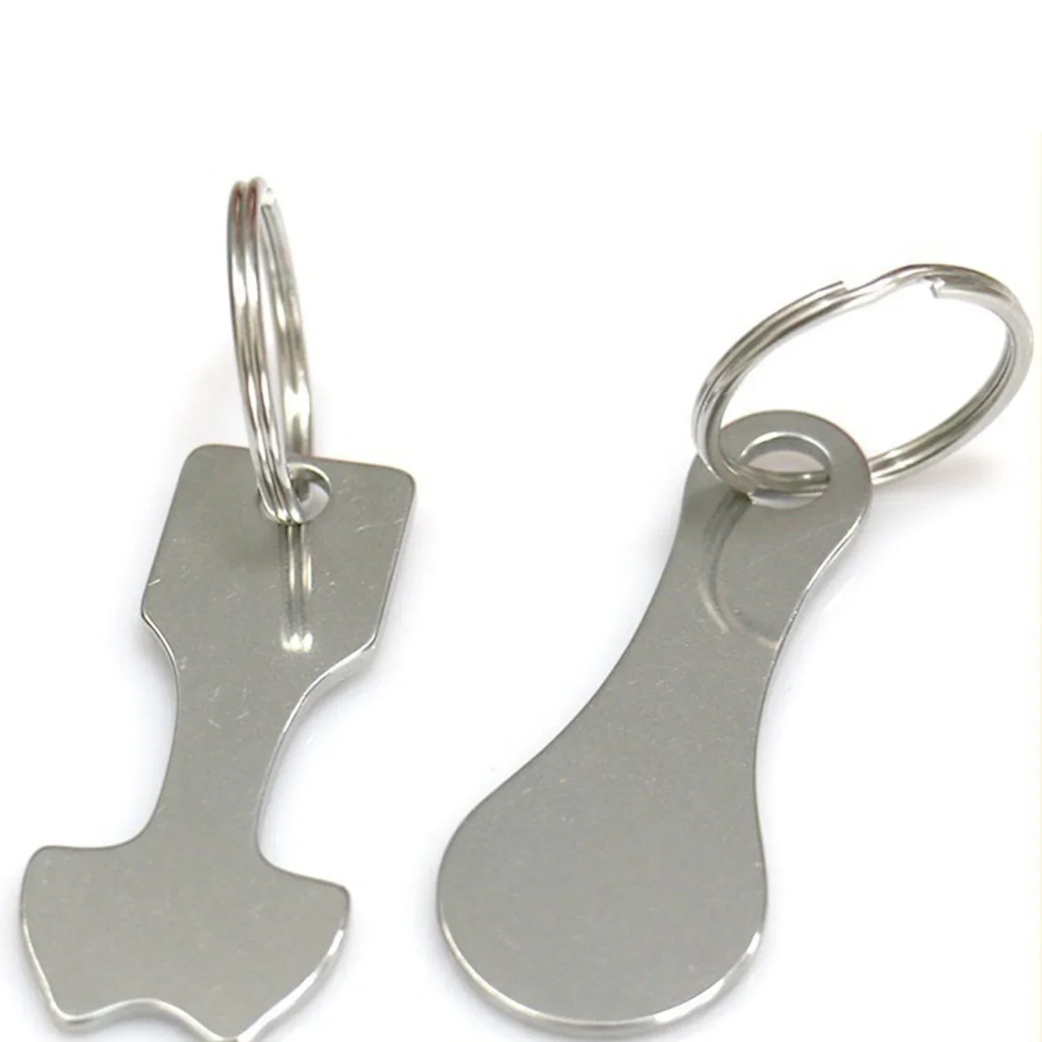 1Pcs Cart Shopping Token Trolley Key Keychain Coin Quarter Grocery Supermarket Holder Keyring Metal Ring Change Unlock Coins