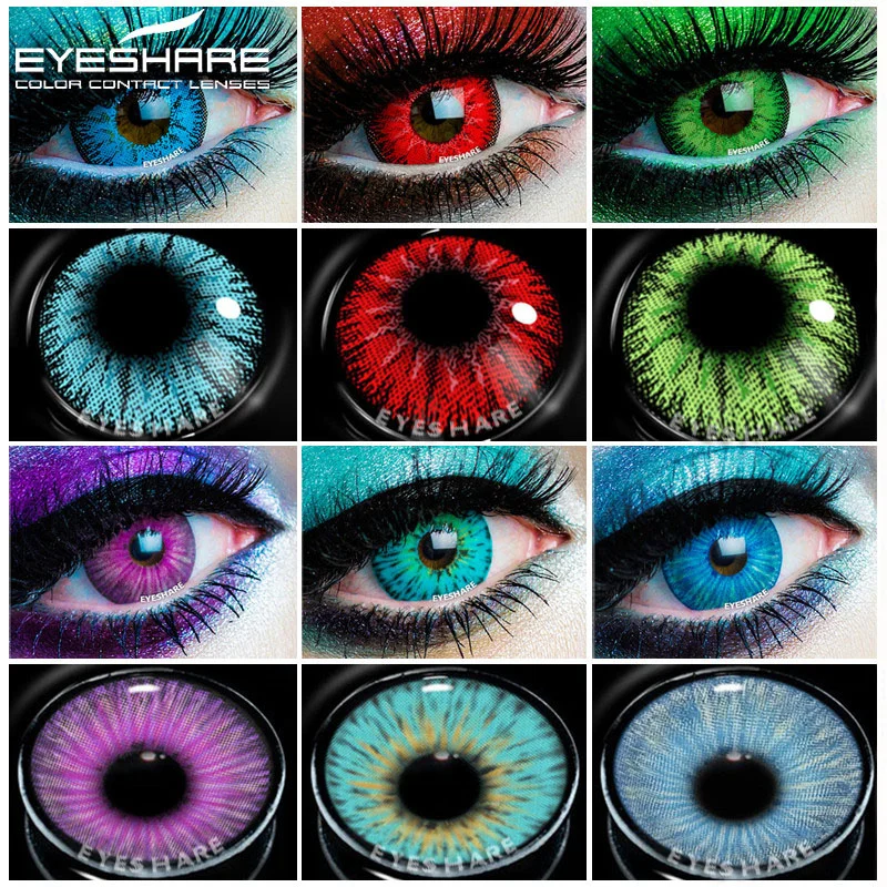 EYESHARE lentillas de colores para Halloween, lentes de contacto de