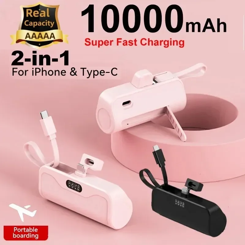 22W Powerbank 10000Mah Mini Portatile Super Veloce Ricarica Batteria Esterna Powerbank Type-C Ios Per Iphone Samsung Huawei Xiaomi
