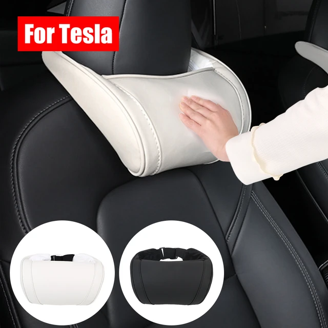 For Tesla Model Y Model 3 Multifunction Adjustable Car Neck Pillow Premium  Vehicle Head Rest Support Headrest with Phone Holder - AliExpress