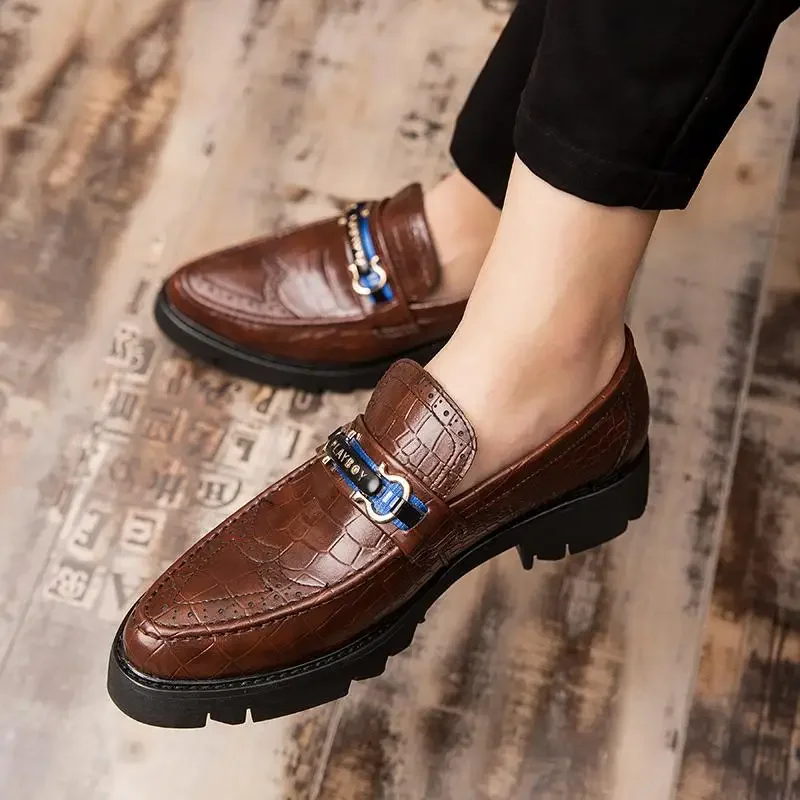 

Wedding Spring Men's Genuine Leather Oxford Fashion Casual Pointed Toe Formal Business Wedding Men's Shoes