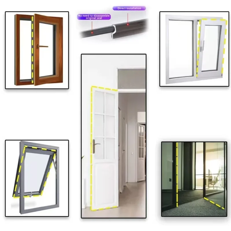 Sealing Strip Tape 40M Acustic Foam Window Sealing Strip For Casement Window Seal Soundproof Foam S Weather Stripping Door Seal Gap Filler Tape