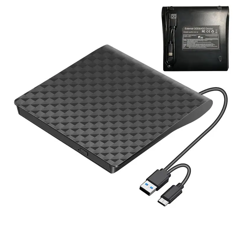 

USB External Hard Drive USB/TypeC Dual Port Portable External Drive Low Noise High Speed Data Storage For School Office Home