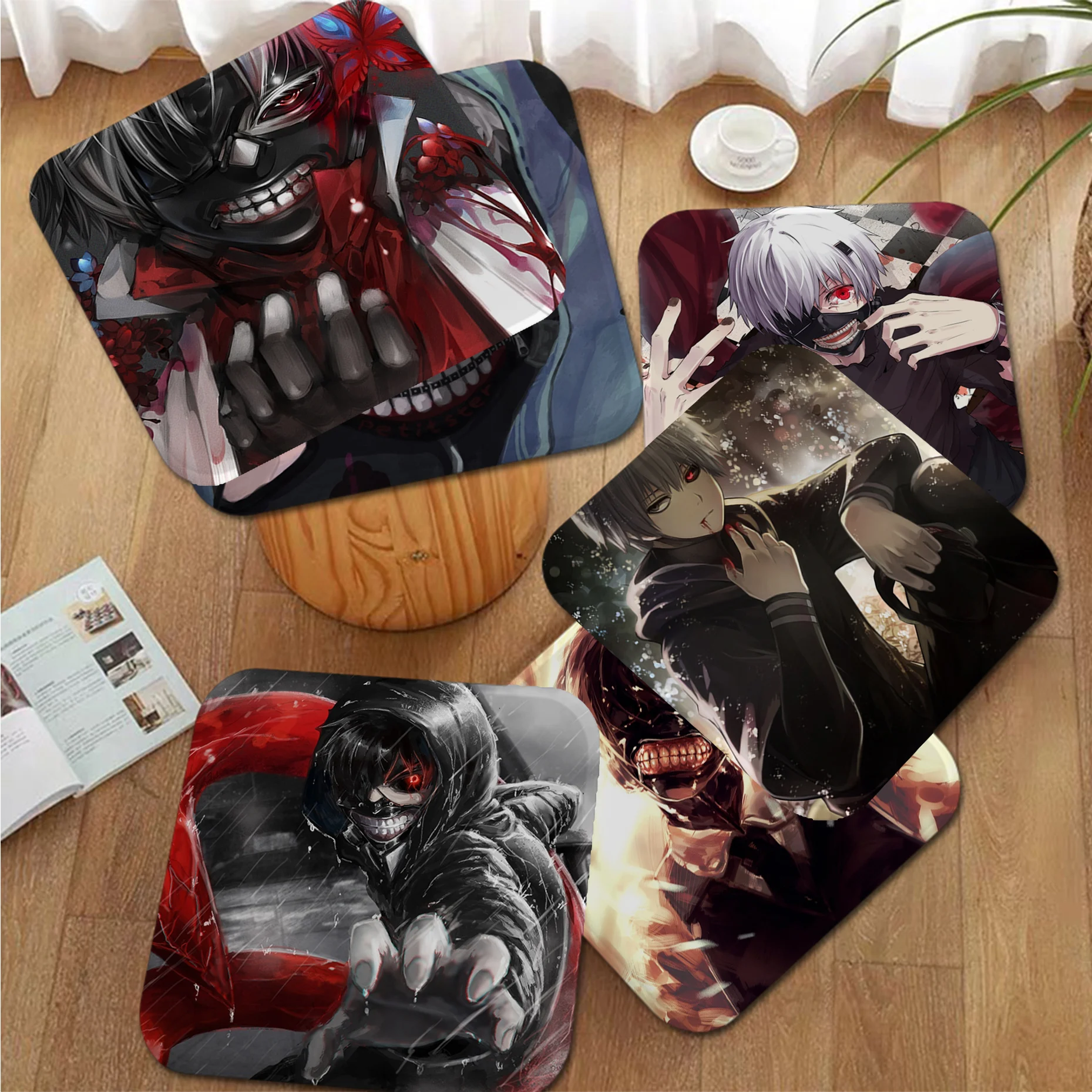 

Tokyo Ghoul Cushion Mat Creative Dining Chair Cushion Circular Decoration Seat For Office Desk Cushions Home Decor