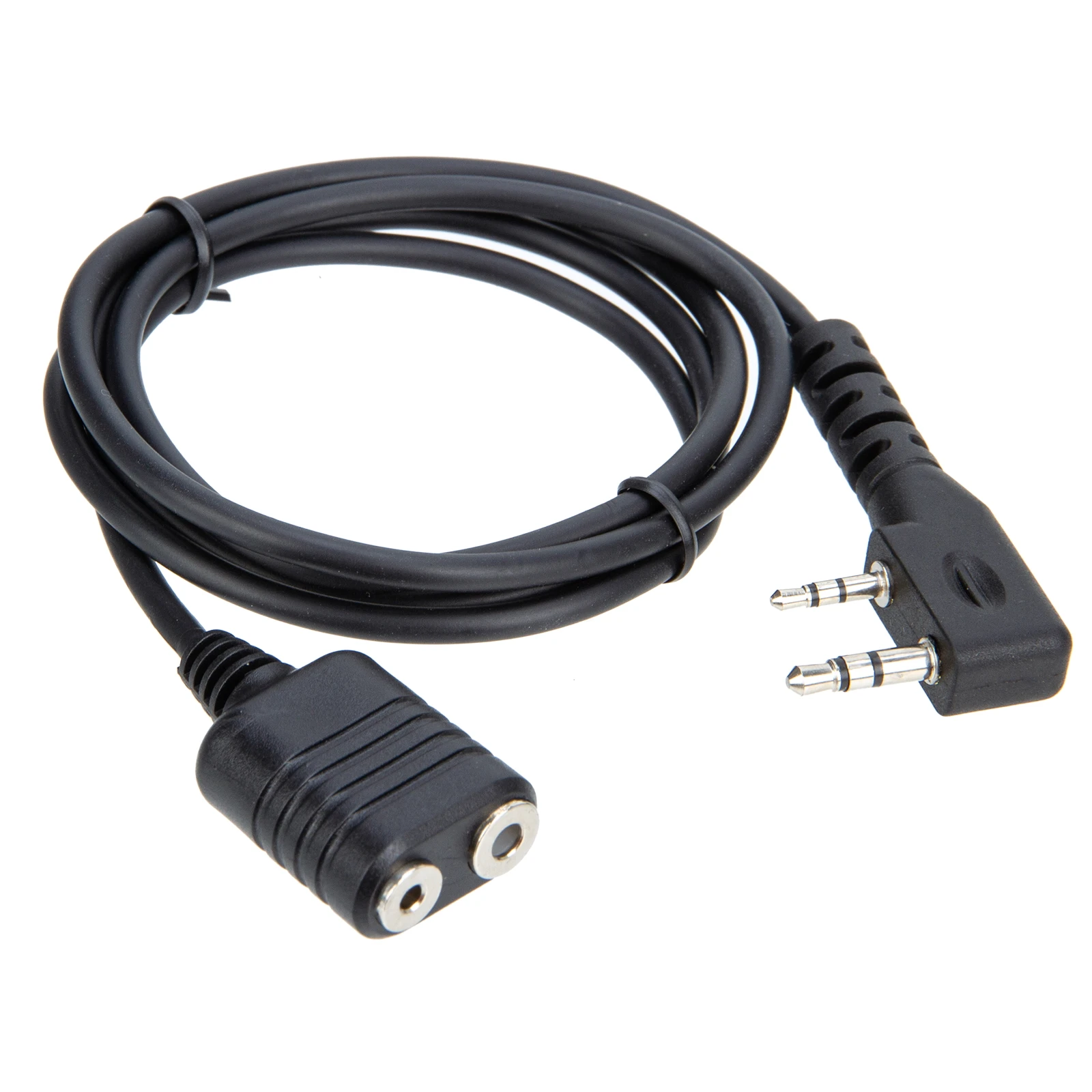 For Kenwood Walkie Talkie K Type 2 Pin Speaker Mic Headset Earpiece Extension Cord Cable For BaoFeng UV-5R BF-888s