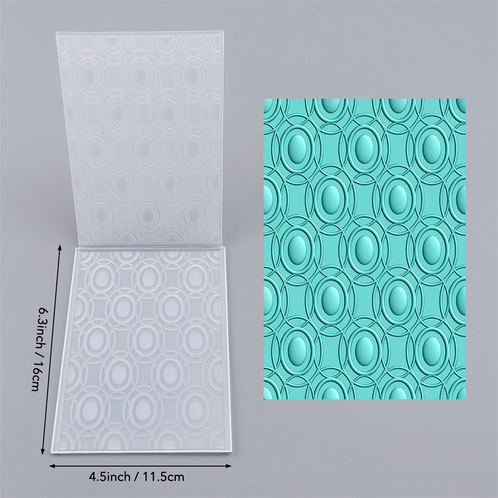Description Picture 2 of itemCosmopolitan Golden Rings 3D Textured Impression Embossing Folder for DIY Scrapbooking Adding Texture Paper Craft Making Stencil