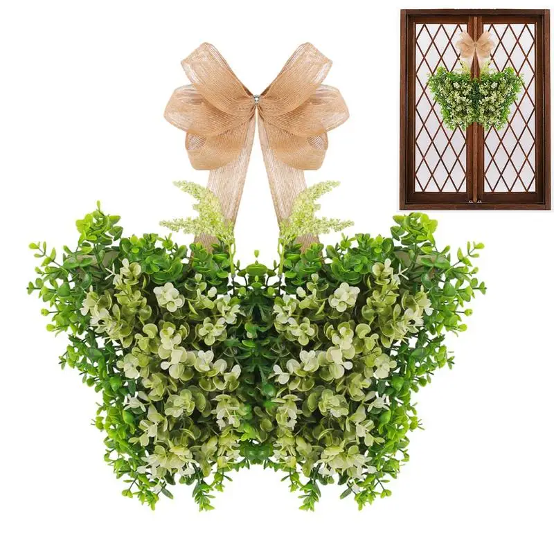 

Artificial Spring Wreaths Straw Wreath Wildflower Garland Spring Hanging Garland Home Decor Weather Resistant Window Porch