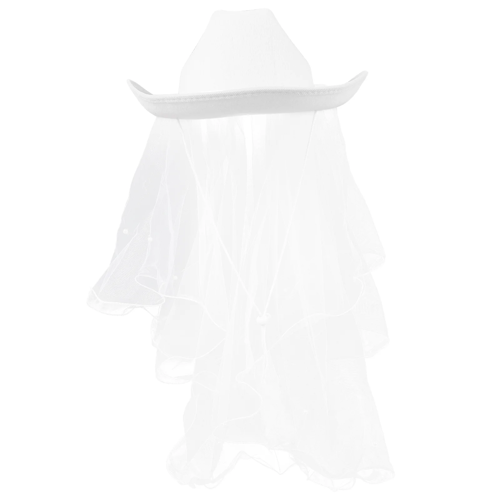 

Bride Cowgirl Hat Wedding Hat with Veil Bachelorette Hat Women Cowgirl Hat