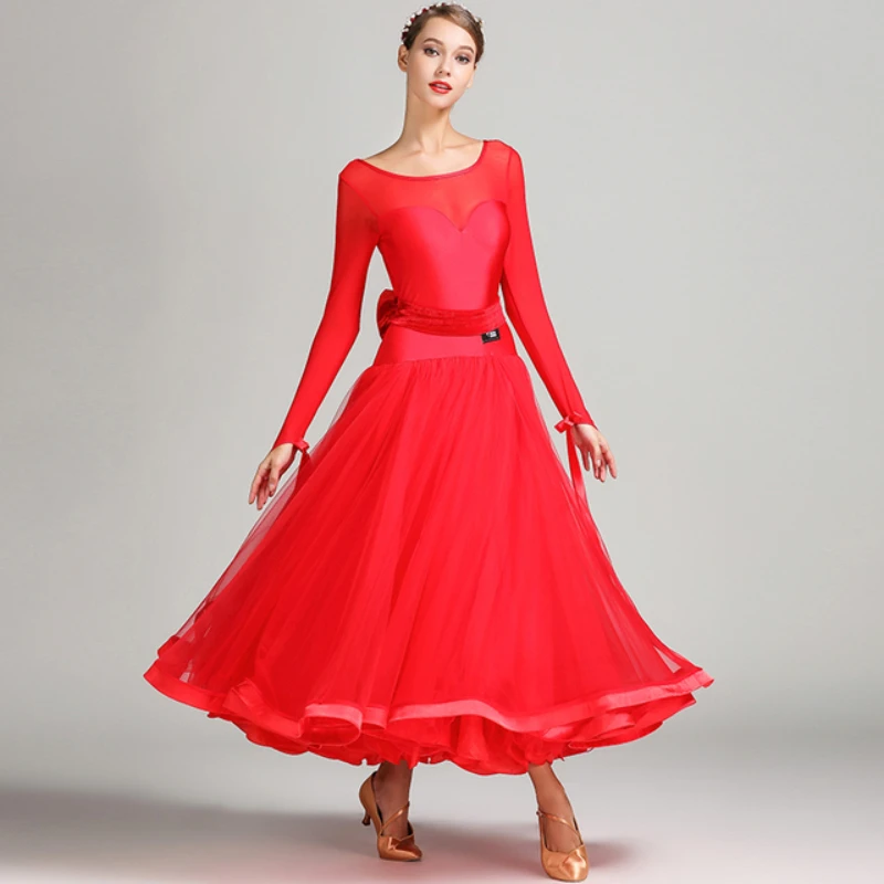 فستان قياسي لقاعة الرقص للنساء ، حزام القوس ، خيوط...