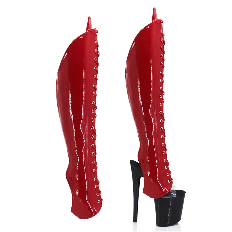 IDEAL MA new steel pole dance high-heeled sandals come with knee over boot sleeves and built-in knee sponge boot covers 5