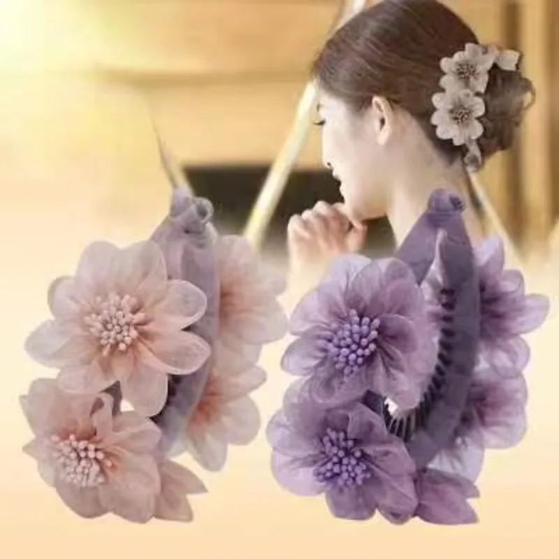 Wanzi Hair Ring Korean Version Simple and Elegant 100 Lap Head Jewelry Flower Juansha Hair Clip Clasp Pop Style Headwear Girl custom earrings ring logo cards 6x6cm microfiber paper jewelry display card necklace hang tags holder packaging pads for women