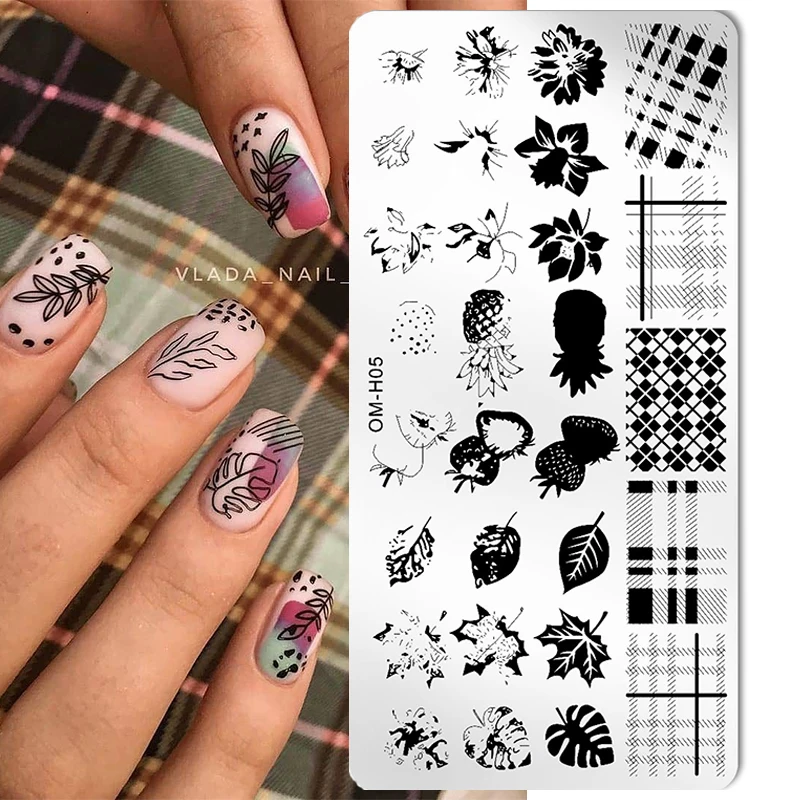 1pc Nail Art Stamping Plate Geometric Flower Pattern Stainless Steel  Stencil Nail Art Stamp Template Manicure Diy Print Tool - Nail Templates -  AliExpress