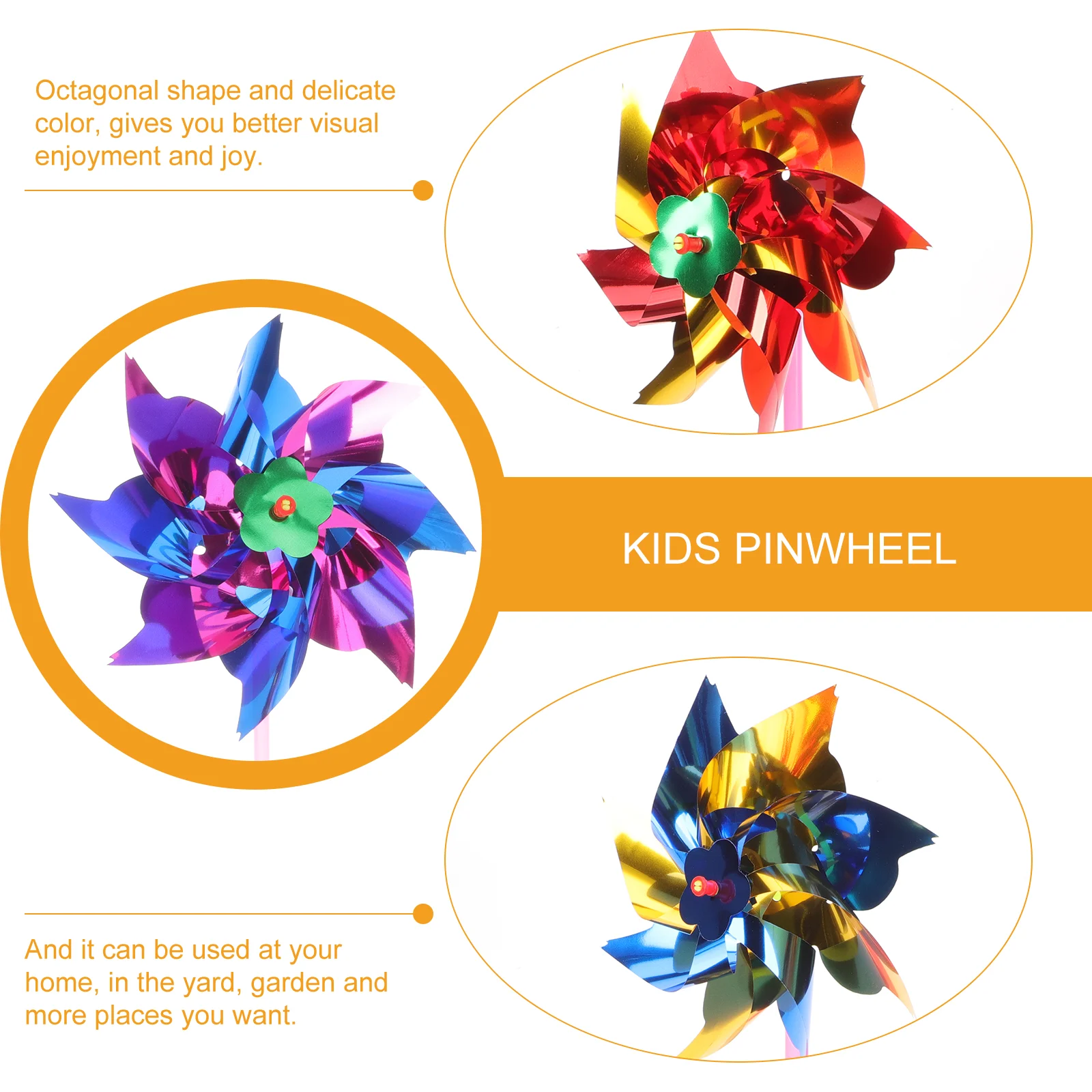 Kids Windmill Toys Outdoor Playsets Party Octagonal Pinwheels Windmill Playthings Kids Children Wind Toy