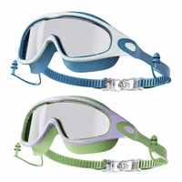 Swim Goggles for Kids Anti-Fog Anti-UV Snorkel Diving Glasses Boys Girls Swimming Goggles 180° Clear View