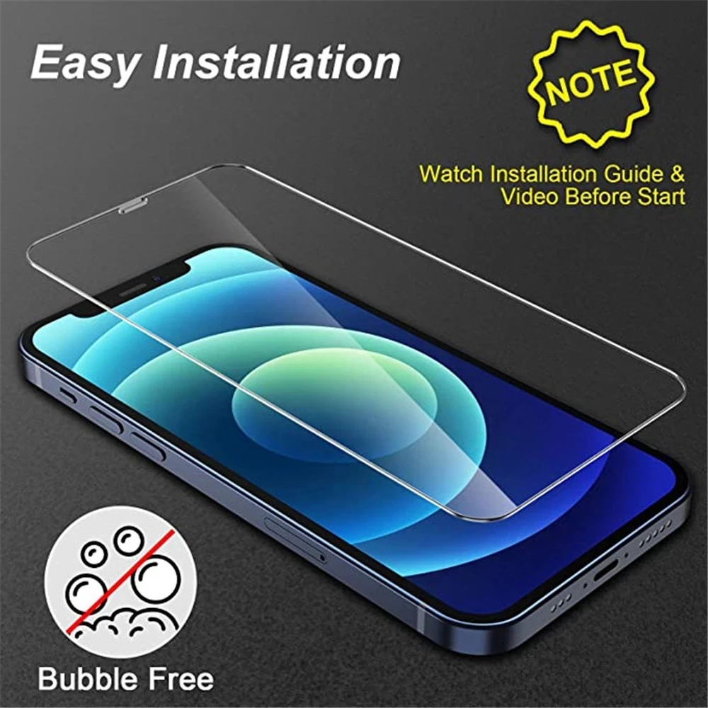 iPhone 11 12 13 Pro XR X XS Max 화면 보호기 용 5PCS 강화 유리 iPhone 14 Pro Max Mini 7 8 6 6S Plus 5S SE 유리