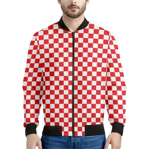 Colorful 3d Printed Checkered Zipper Jacket For Men Fashion Oversized Sweatshirt Spring Autumn Street Jackets Long Sleeve Coats