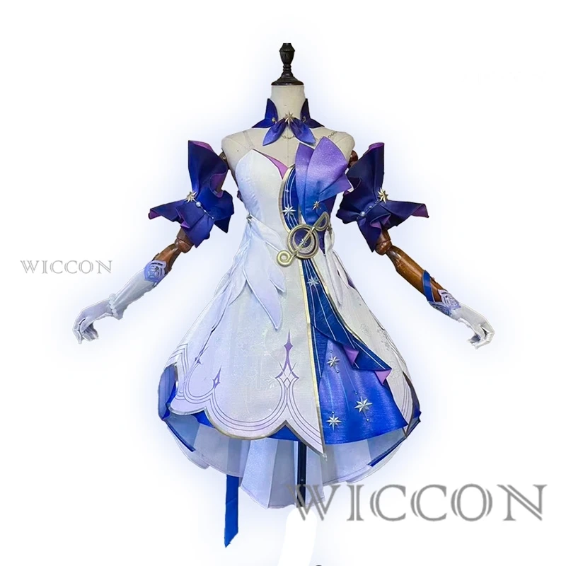 

Robin Cosplay Costume Dress Honkai Star Rail Uniform Wings Headwear Earrings Singer Brother Sunday Halloween Party Women Prop