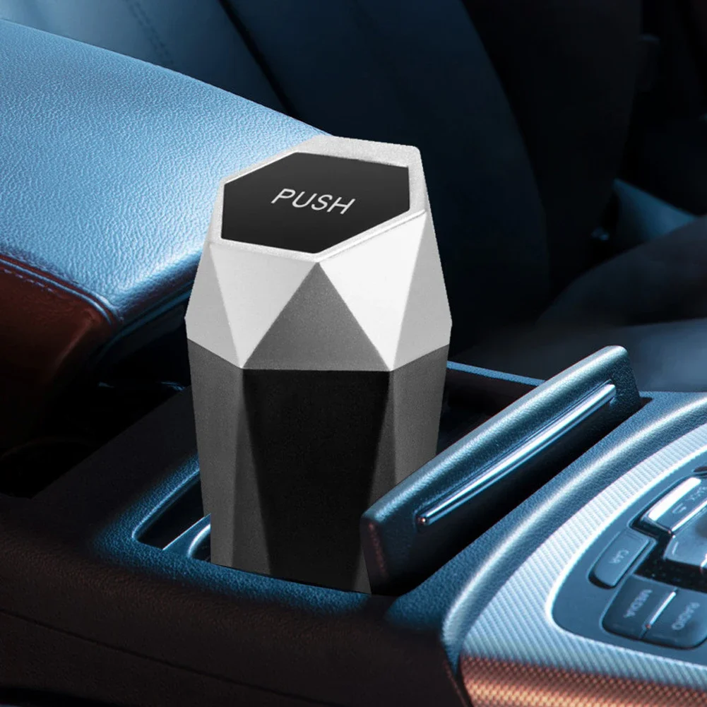 Mini Car Trash Can Portable with Lid for Automotive Home Office car trash can