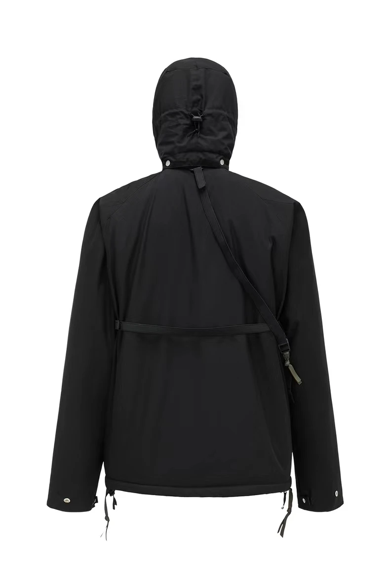 Ninja warning 24ss Removable hood jacket carrying sling dwr coating aux zip convertible collar techwear