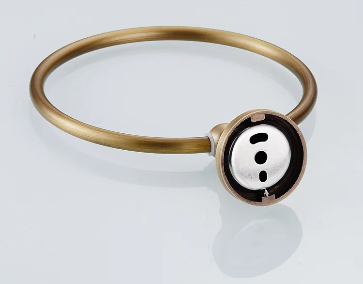 全铜复古欧式毛巾环圈挂毛巾架卫浴五金挂件系列复古风