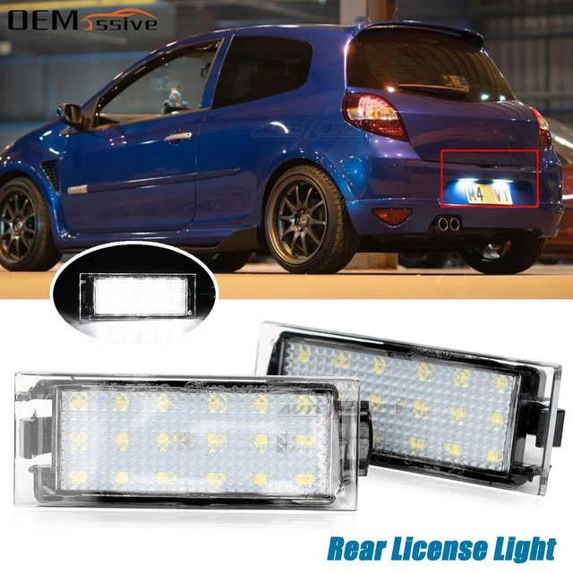 Luz LED para matrícula de coche, montaje de lámparas, 2 piezas, para  Renault Megane, Twingo, Laguna Phase Master 2, 3, Clio Espace 4 - AliExpress