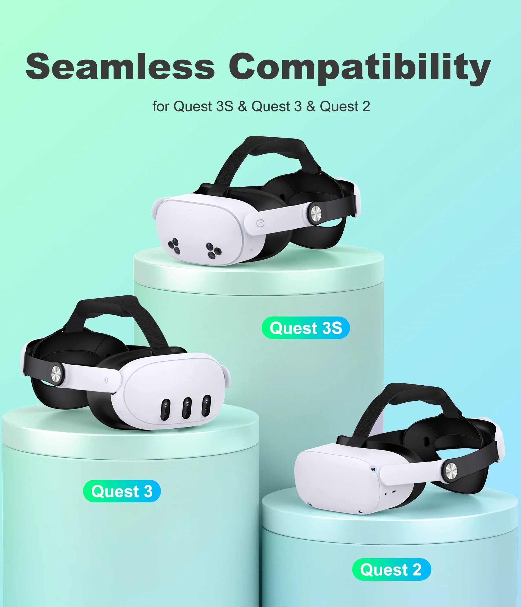 Adjustable Elite Vr Head Strap For Meta Quest 3s Quest 3 And Quest 2_voghion.com