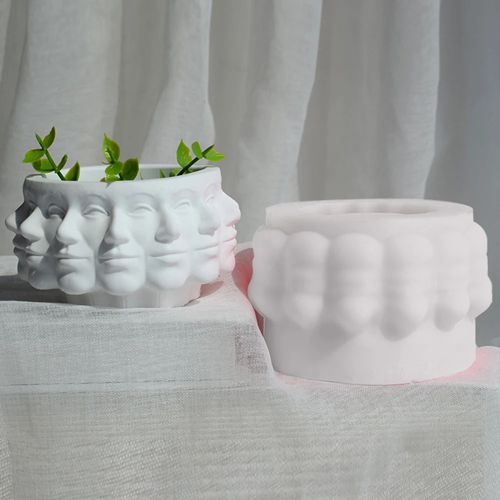 

Цветочный горшок для лица Chzimade, аксессуары для самостоятельной сборки цементного горшка, ароматизированного эпоксидного гипсового мыла, смолы