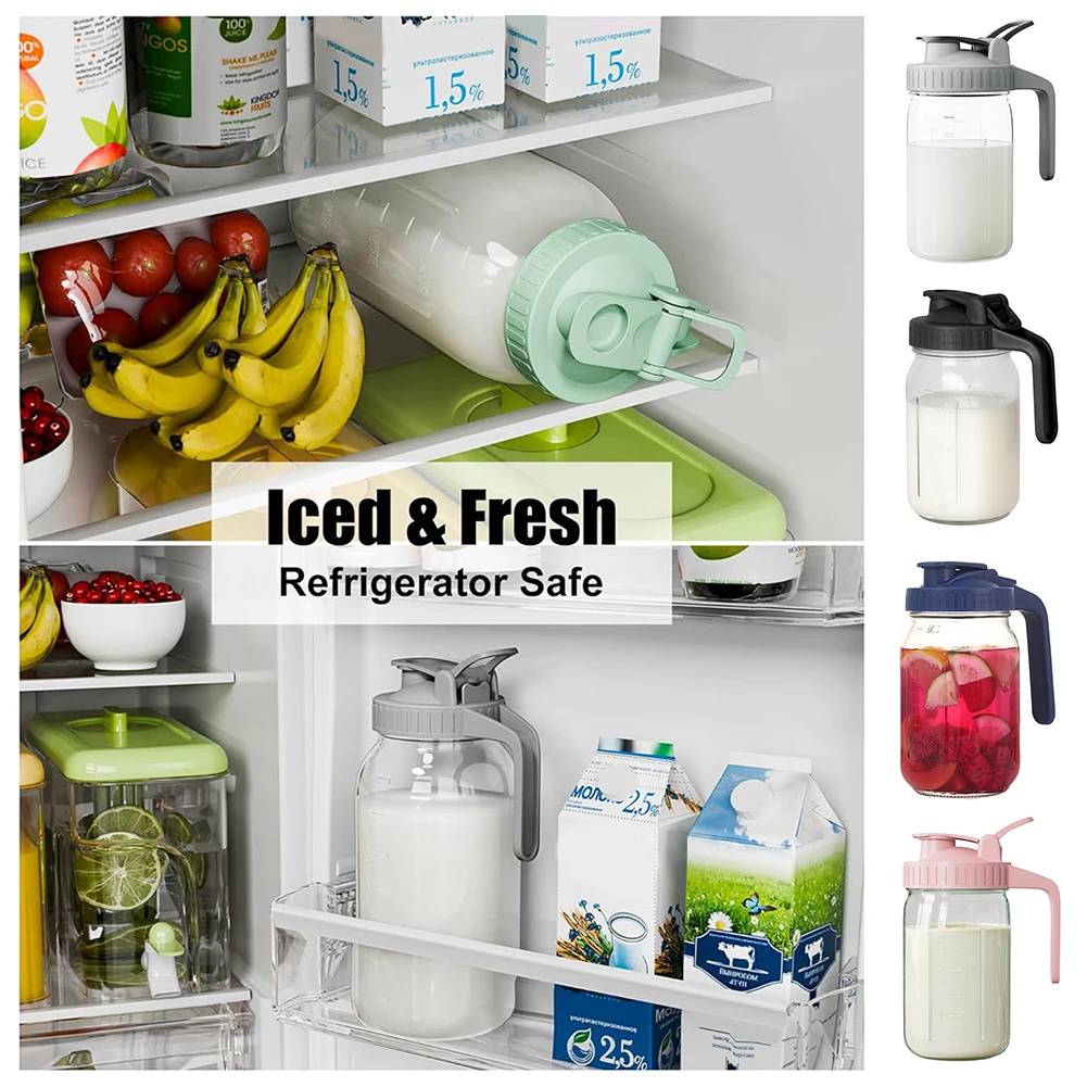 32oz Glass Breastmilk Pitcher Non BPA Juices Bottle Coffee Cup Transparent Milk Tea Cups Coffee Mug For Home Bar Drinkware