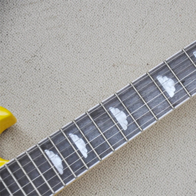 Special-shaped Electric Guitar Red Heart Pattern Yellow Body OTGT-2064