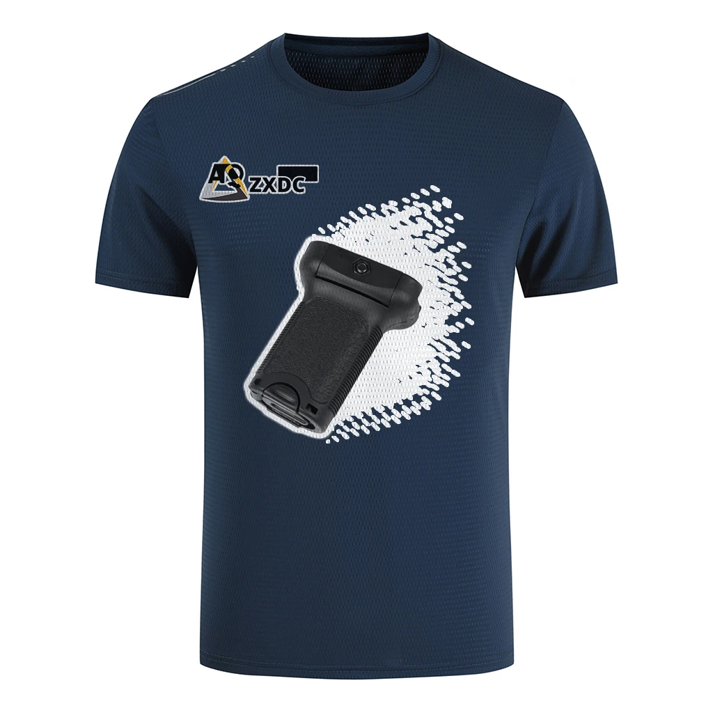 Tactical Hunting T-Shirt Short-Sleeved Top Rail Front Handle Print combat shirts