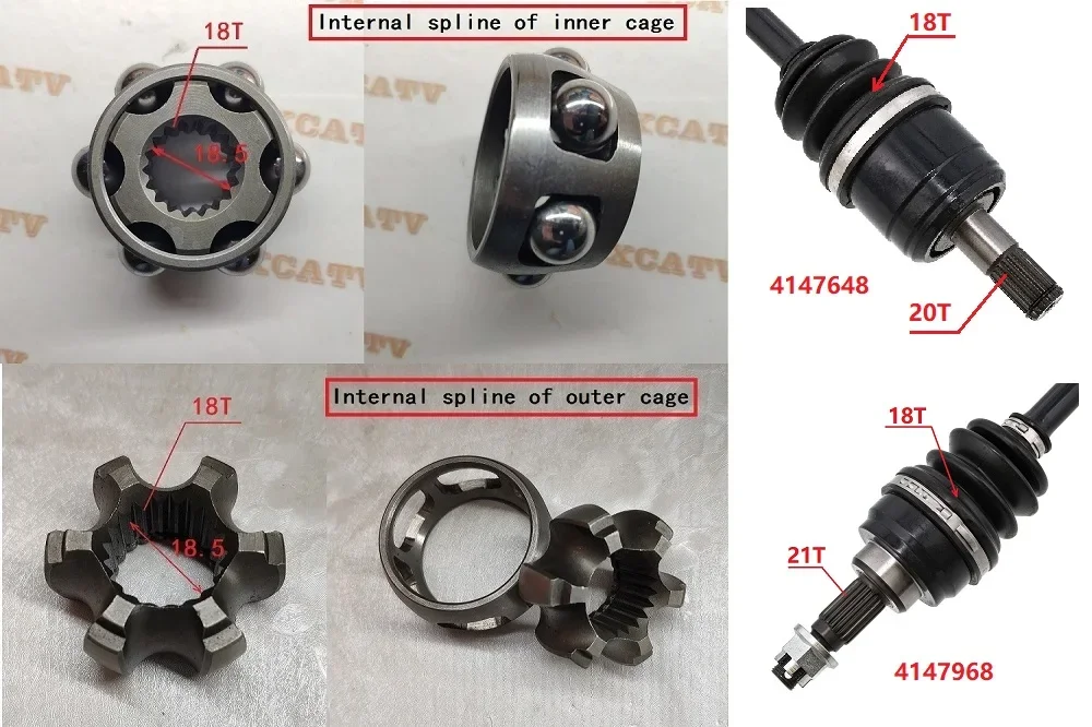 Front axle JOINT INBOARD & OUTBOARD Drive shaft For Honda Foreman Rancher TRX350 TRX400 42350-HN5-671 42220-HM7-003