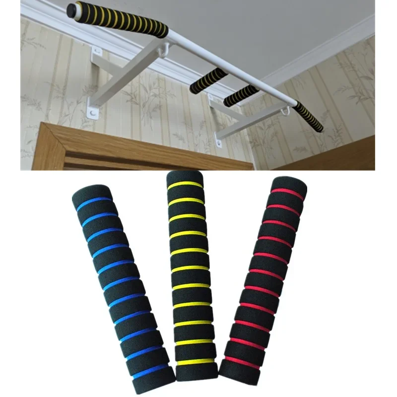 1Pair 22cm Long Anti-slip Home Workout Equipment Horizontal Bar Grips Sponge Foam Handle Bar Gym Fitness Pull Up Accessories gym pull accessories