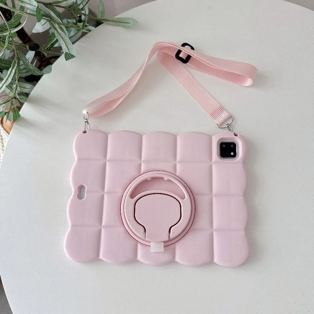 Enhanced Silicone 3D Square Bracket Tablet Case Cover
