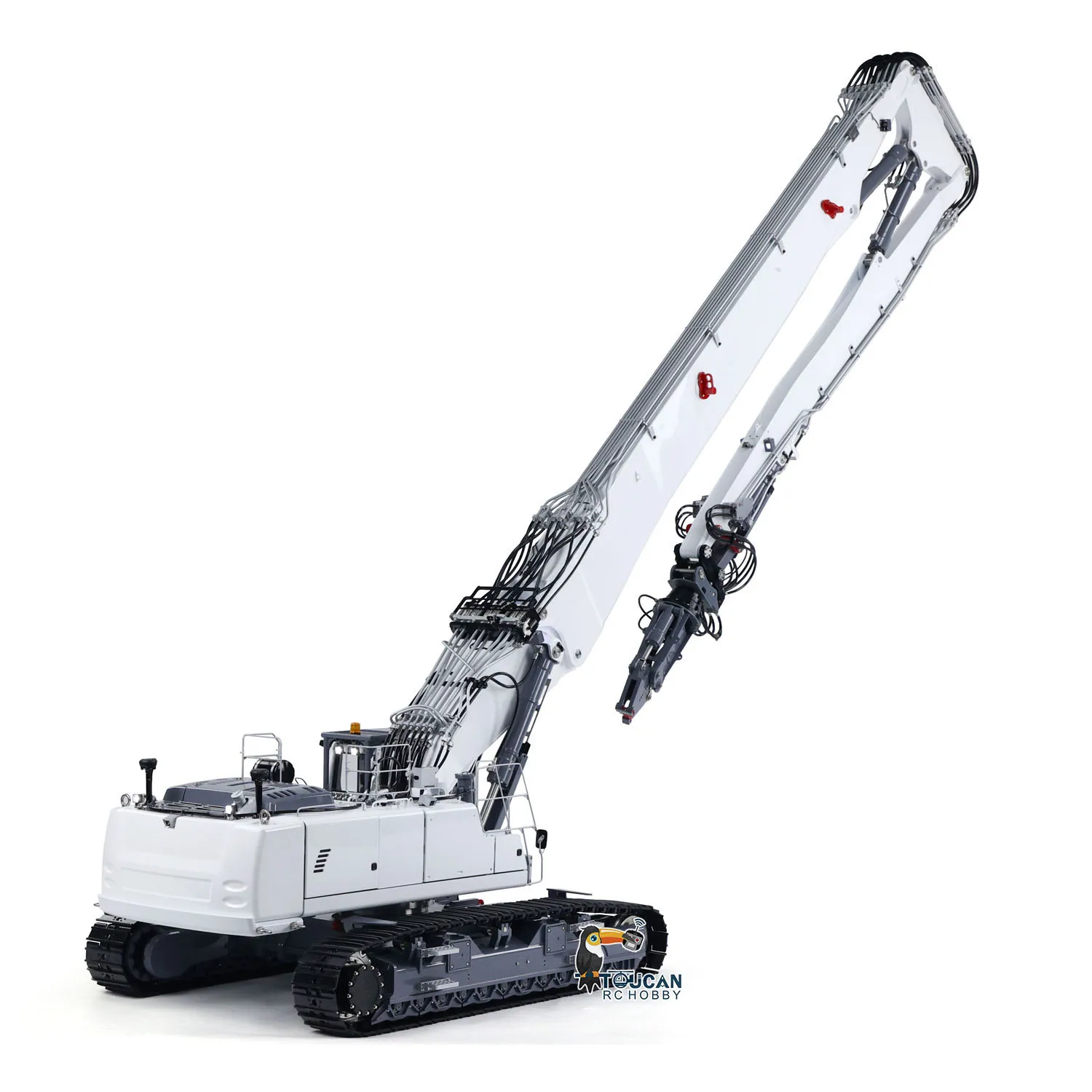 LESU 960 1/14 RC Full Hydraulic Excavator RTR Demolition Digger Double Pumps Metal Heavy Duty Machine Remote Control Model Light 4