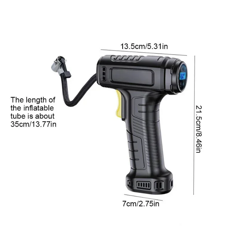 Portable Dual-Mode Car Air Pump - High-Power Tire Inflator for Vehicles, Bikes, and Sports Equipment