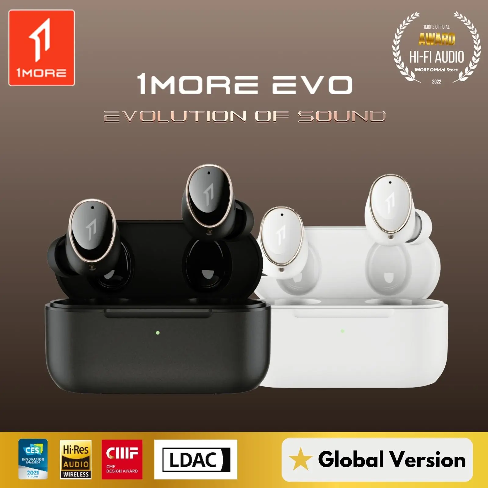 1MORE EVO SoundID 12 música equalizador customn eq fones de ouvido anc sem fio conectar a 2 dispositivos controle app