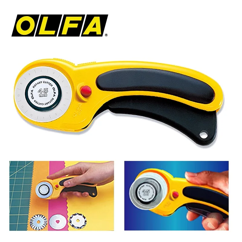 

Japanese original OLFA RTY-2/DX large rotating roller knife multi-functional patchwork leather paper cutting knife 45mm diameter round knife sewing utility knife