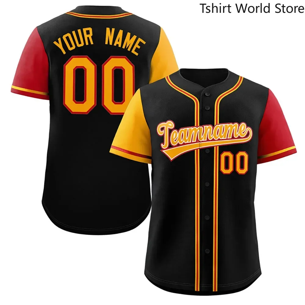 Customizable Baseball Jersey Jersey Print Team Shirt Personal Name Number Hip Hop Baseball T-shirt Men/Women/Kids