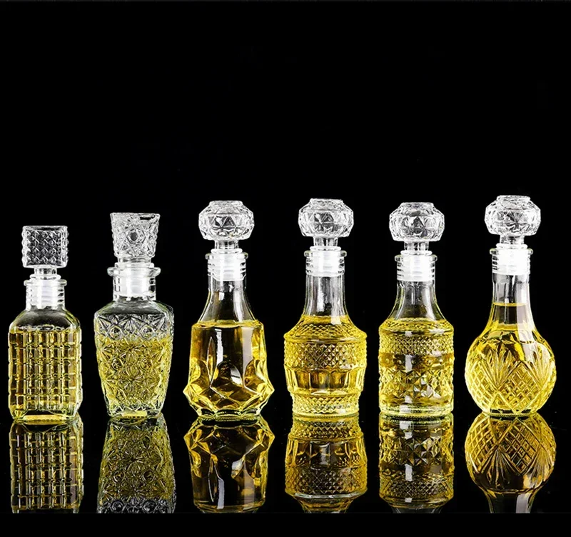 Whiskey Decanter Set 50/100 ml Lead-free for Liquor Scotch Bourbon