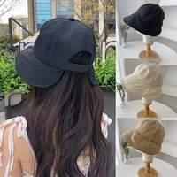 New Wide Brim Sun Hat Summer Sun Protection Bucket Hat Fisherman Hat Sun Cap UV Protection Hat Foldable Can Tie Ponytail Outdoor 2
