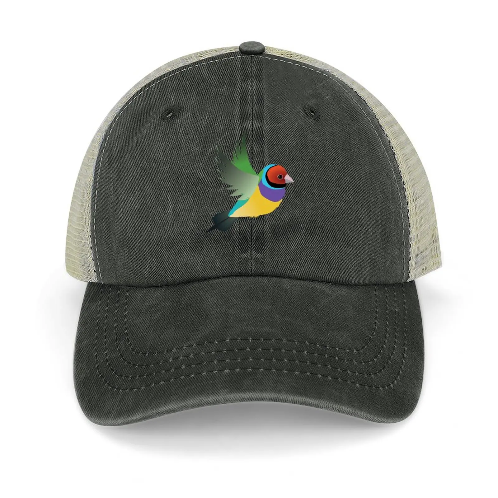 

Flying gouldian finch Cowboy Hat Golf Hat Cosplay Men's Hats Women's