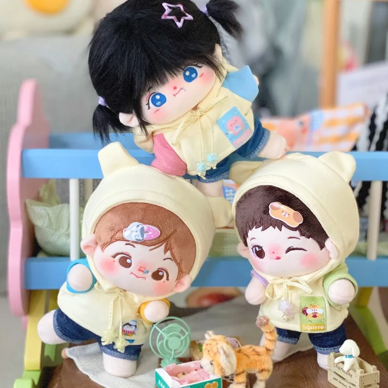 

New Handmade 1pc Multicolor Doll Clothes 20cm Hoodie for Plush Doll Body Toy Clothes Outfit Cosplay Props Birthday Gift