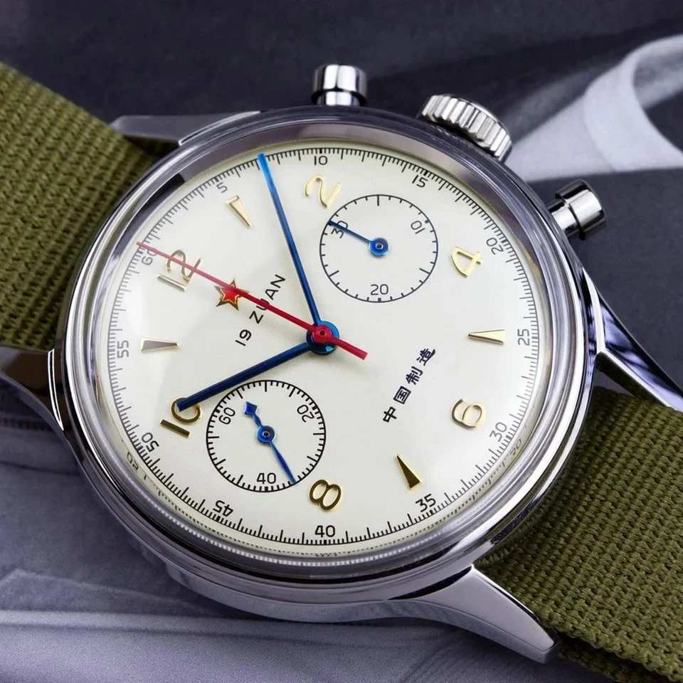 Seakoss Cronografo Da Uomo 1963 Originale St1901 Movimento Air Force Pilot Aviation Sapphire Orologi Meccanici Per Uomo Impermeabile