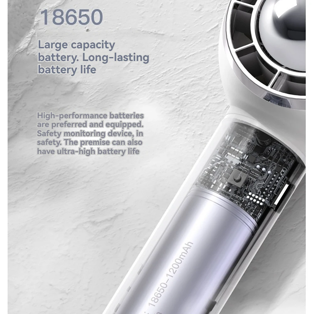 휴대용 조용한 학생 사무실 휴대용 선풍기 미니 선풍기 에어 쿨러, USB 충전, 전기 선풍기 18650 배터리 팬, 터보 선풍기 캠핑