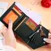 Purse Female Mini Wallet Cute Purse Pink Letter Pattern Slim Wallet RFID Blocking Credit Card Holder Coin Pocket ID Window 5