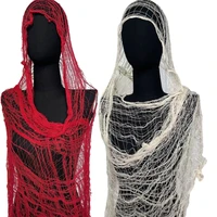 Fashion Distressed Scarf Ragged Shawl Wrap Women Street Travel Trendy Mesh Hole Shoulder Wrap for Casual Photography Shawl Wrap
