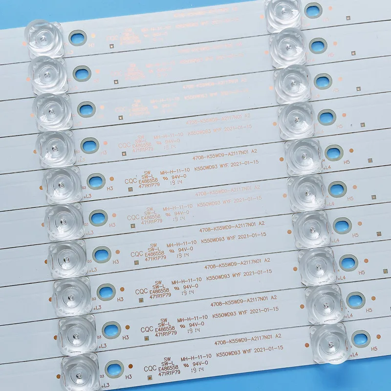 10 / LED Ʈ Ʈ K550WD93 4708-K55WD9-A2117N01 DH-LM55-S200 528MM 5LEDs