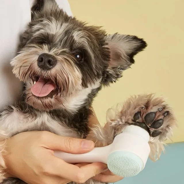 Escova de silicone para lavar e massagear as patas