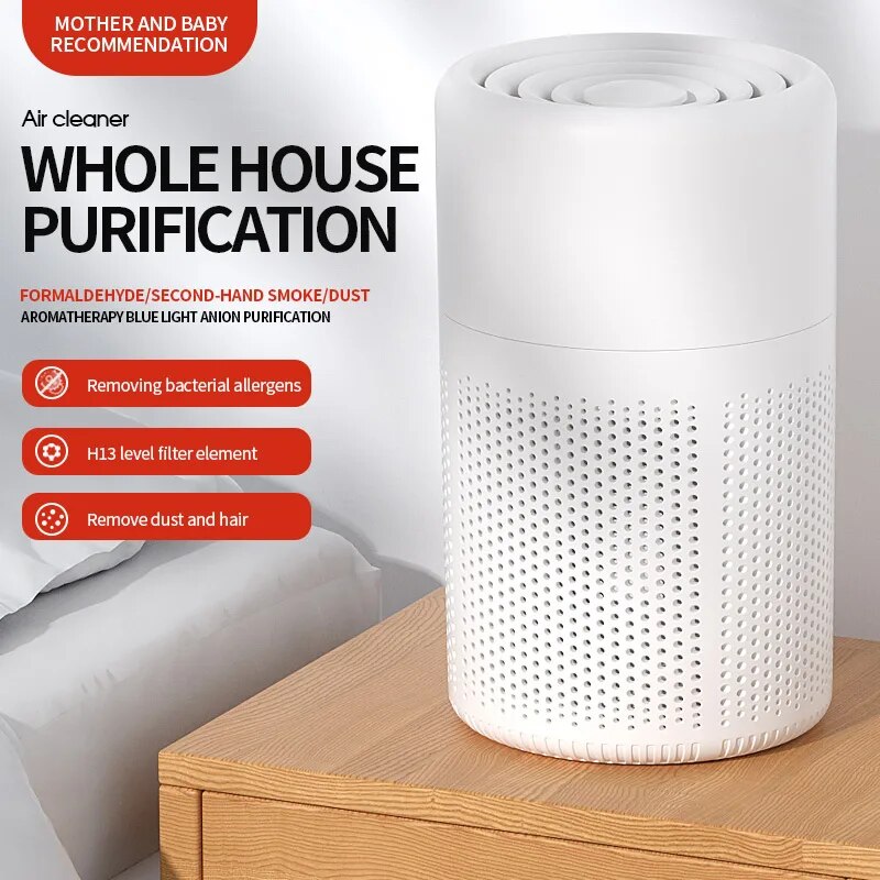 Indoor Negative Ion Air Purifier in Addition to Formaldehyde Home Room Full-automatic Freshener for Absorbing Dust and Smoke.