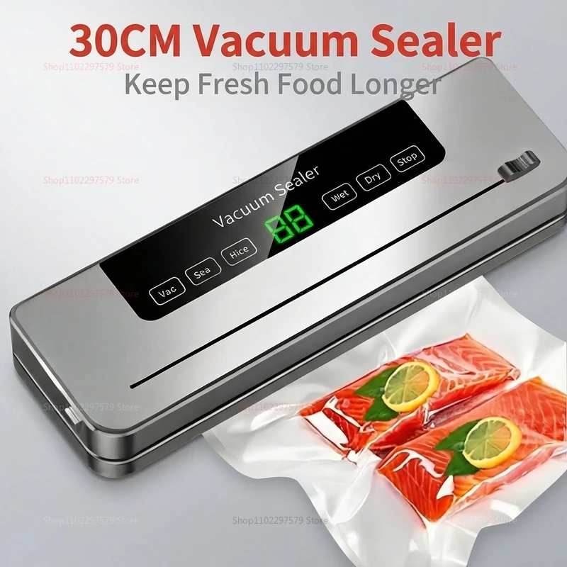 Electric Vacuum Sealer Machine Dry/Wet Food Packaging Vacuum Sealing Bags Built-in Cutter Kitchen Food Storage Vacuum Sealer 3